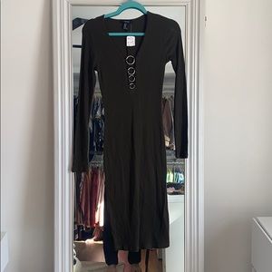 Forever 21 Green Bodycon Dress with Bust Detail